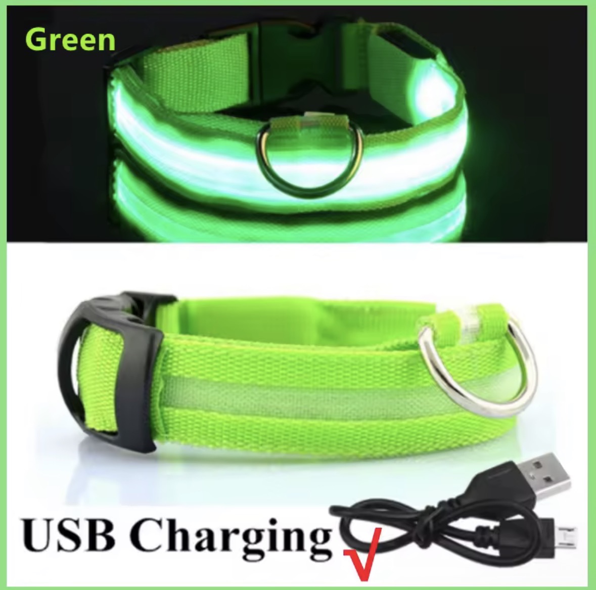 Adjustable Led Glowing Dog Collar