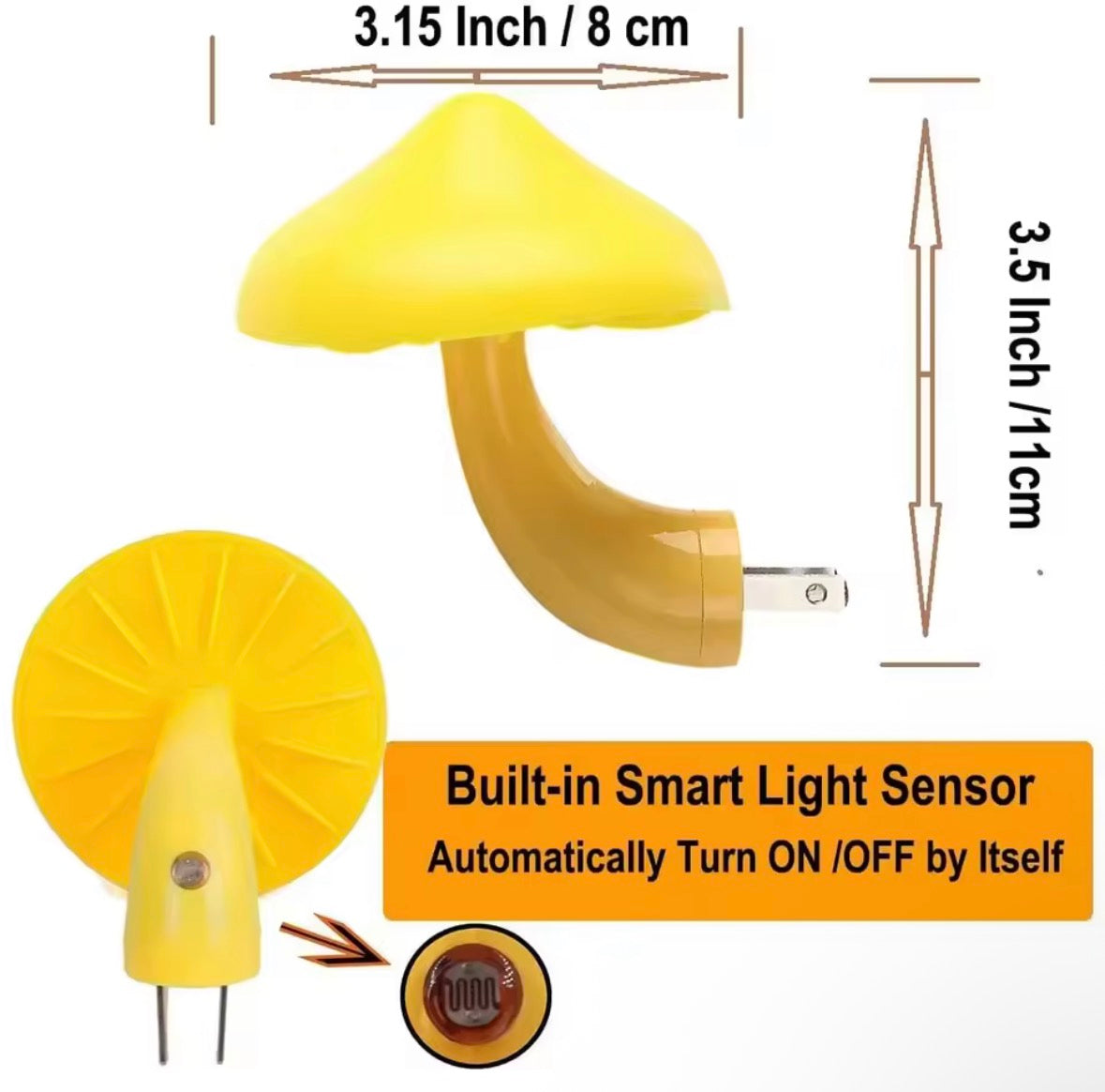 Sensor LED Mushroom Night Light